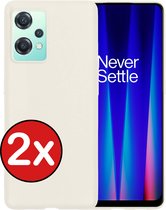 Hoesje Geschikt voor OnePlus Nord CE 2 Lite Hoesje Siliconen Case Hoes - Hoes Geschikt voor OnePlus Nord CE 2 Lite Hoes Cover Case - Wit - 2 PACK