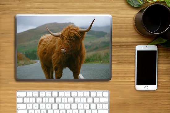 Autocollant pour ordinateur portable - 10,1 pouces - Highlander écossais - Berg - Route - 25x18cm - Autocollants pour ordinateur portable - Skin pour ordinateur portable - Housse