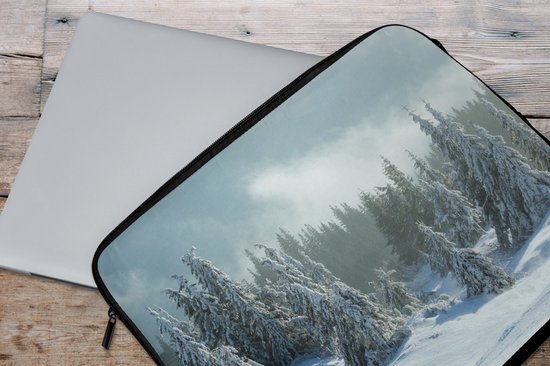 Housse pour ordinateur portable 17 pouces - Forêt - Neige - Hiver - Housse pour ordinateur portable