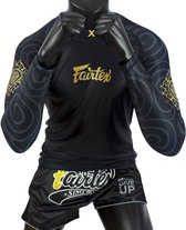 Fairtex RG6 Pro Long Sleeves Rashguard - "Ninlapat" - zwart/goud - maat L