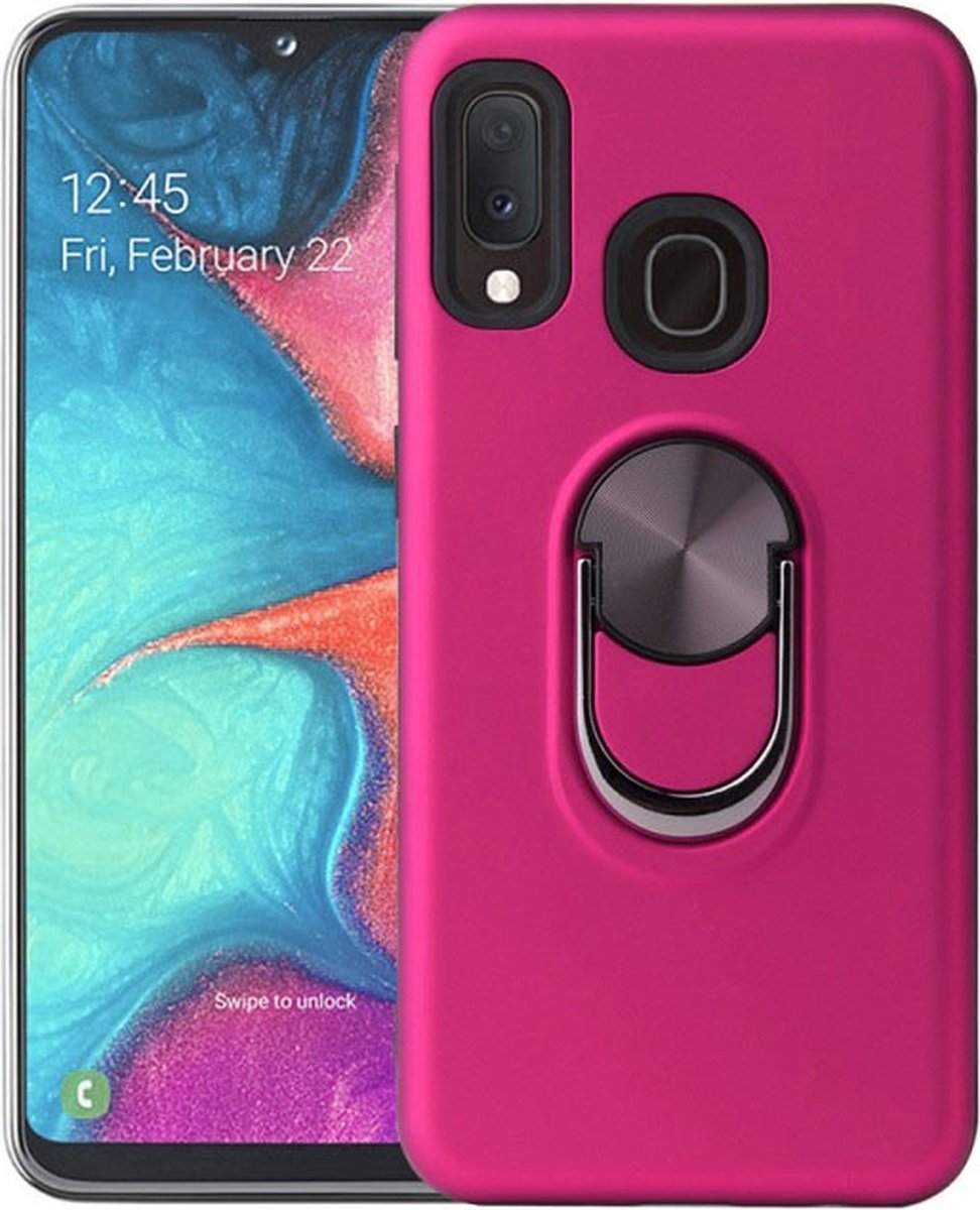 Hoesje Geschikt Voor Samsung Galaxy A20 hoesje Shockproof Armor case - back cover – TPU – Roze