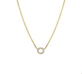 The Jewelry Collection Ketting Diamant 0.05ct H P1 0,8 mm 41 - 43 - 45 cm - Geelgoud
