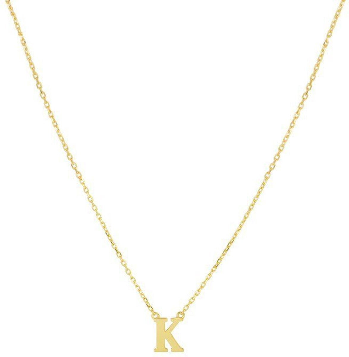 Geelgouden Collier letter K 40 - 42 - 44 cm 4021375