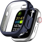 By Qubix Apple Watch Ultra TPU case - Volledig beschermd - Donkerblauw - Geschikt voor Apple Watch 49mm (Ultra) hoesje - screenprotector - Bescherming