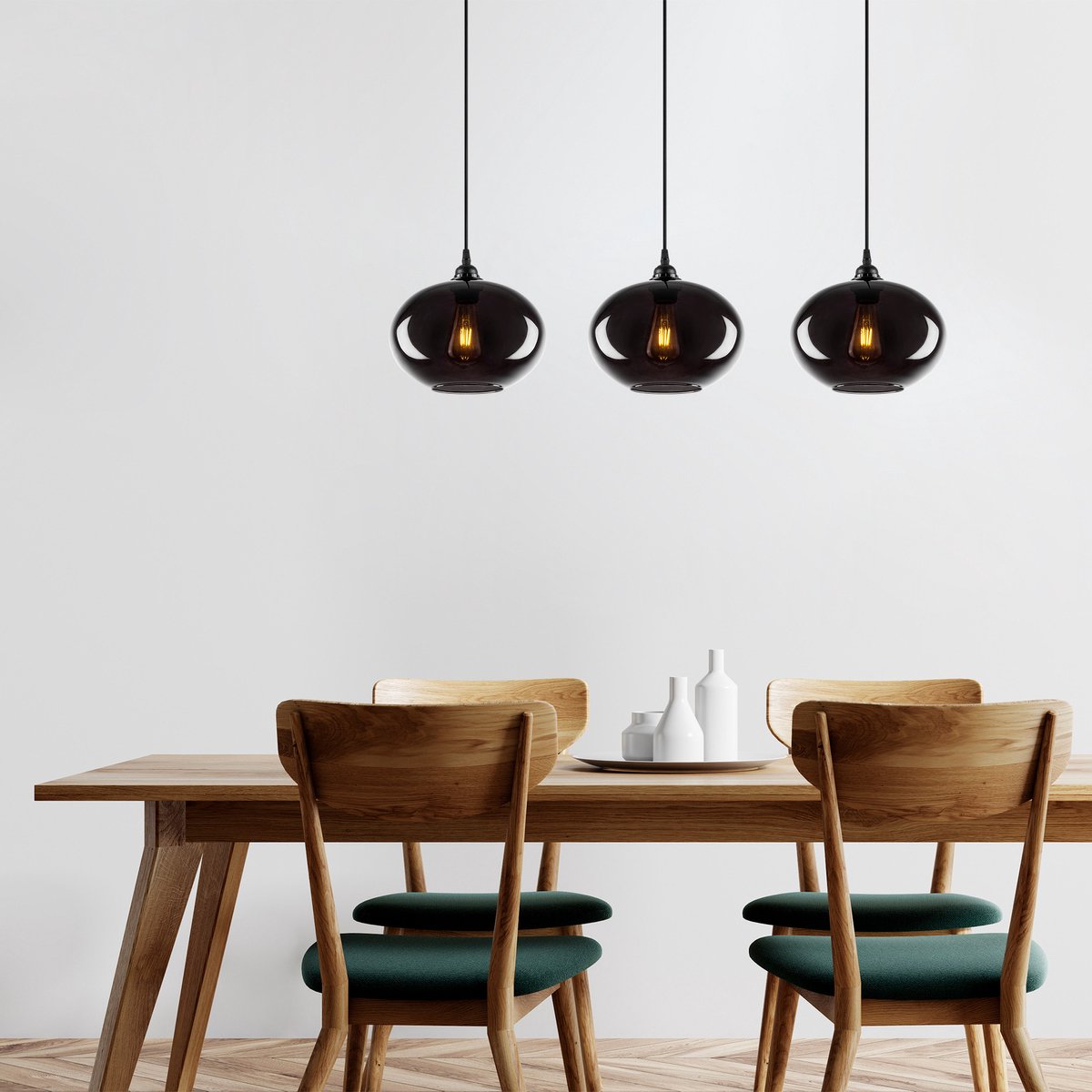 Duolla - Bevestigde Hanglamp KOBO 1xE27/15W/230V Diameter 45 Cm Beige Bruin Wit