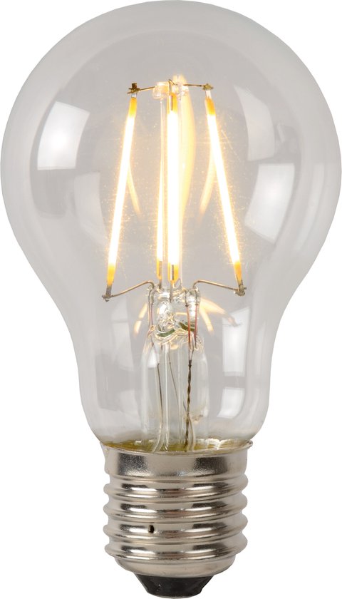 Lucide A60 Filament lamp - Ø 6 cm - LED Dimb. - E27 - 1x5W 2700K -  Transparant | bol.com