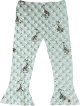 Flared broek minky giraf mint