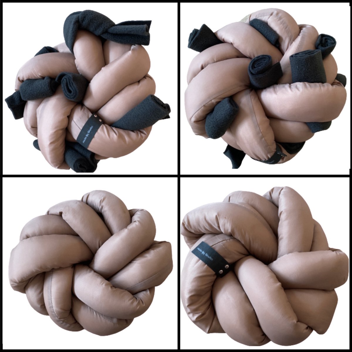 Bol.com Snuffelkussen voor honden in de kleuren taupe en antraciet. Maat 2. Hersenwerk voor honden. MadeByShuko. Knoopkussen - s... aanbieding