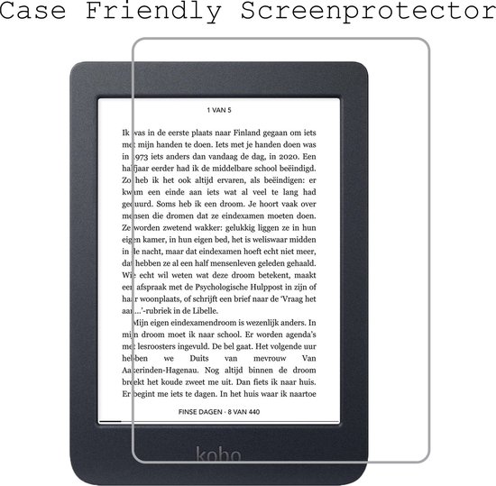 Screenprotector Geschikt voor Kobo Nia Screenprotector Tempered Glass - Screenprotector Geschikt voor Kobo Nia Screen Protector - 2 Stuks van KW. — afbeelding 4