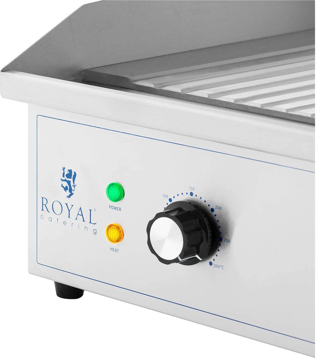 Royal Catering Dubbel - Elektrische grill - 400 x 730 mm - - 2 x 2.200