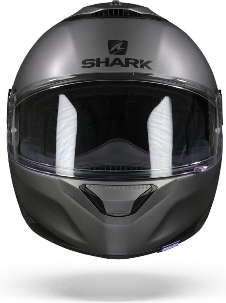 SHARK SPARTAN 1.2 BLANK Motorhelm integraalhelm Mat Antraciet Mat - Maat XL – foto 6