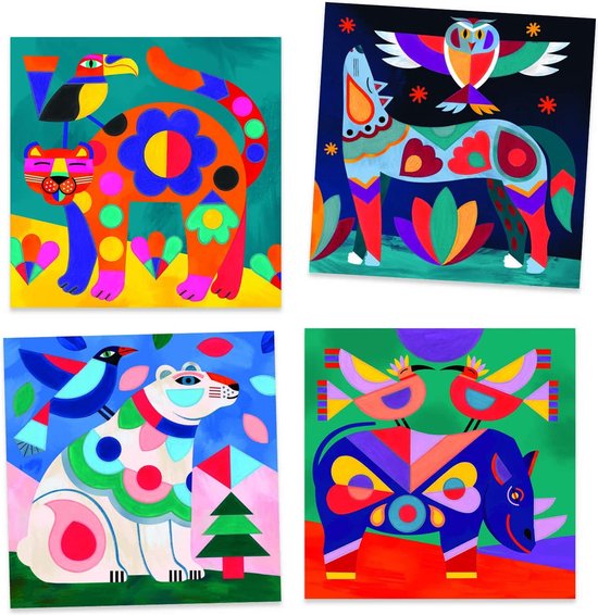 Djeco kleurplaten Fanciful Bestiary