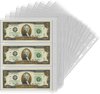 Afbeelding van het spelletje Aptbyte Bankbiljettenhoezen voor munten, opslag, muntenalbum, 3 vakken, munten, verzamelalbum, muntenvakken voor papiergeld, bankbiljetten, papier Money Bill Currency (12 stuks)