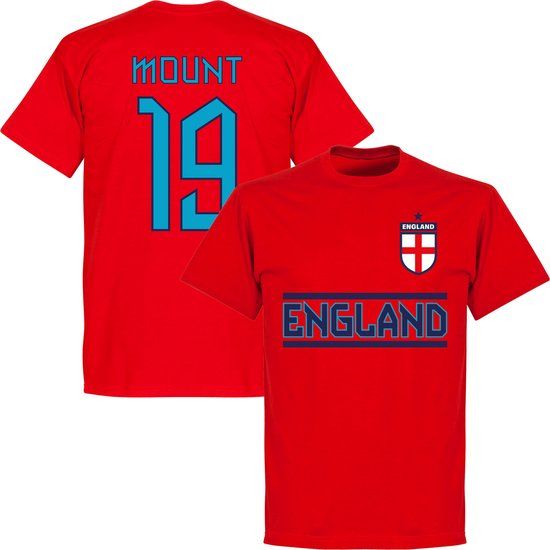 Engeland Mount 19 Team T-Shirt - Rood - 3XL