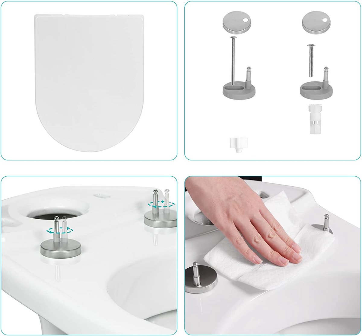 Ben Slim Toiletbril - Softclose - Quick release - Beton Grijs - WC Bril