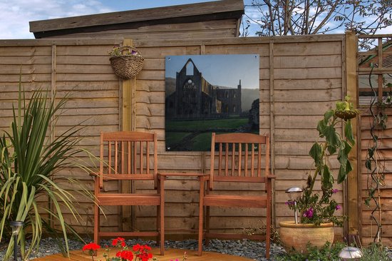 Sunrise at Tintern Abbey in Wales affiche de jardin toile en vrac 50x50 cm - petit - Toile de jardin / Toile d'extérieur / Peintures pour l'extérieur (décoration de jardin)