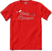 Merry kissmyass - T-Shirt - Heren - Rood - Maat 4XL