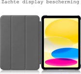 Hoesje Geschikt voor iPad 2022 Hoes Case Tablet Hoesje Tri-fold - Hoes Geschikt voor iPad 10 Hoesje Hard Cover Bookcase Hoes - Lichtblauw
