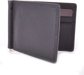 Portefeuille/porte-cartes homme en cuir - noir - fabriqué en Italy
