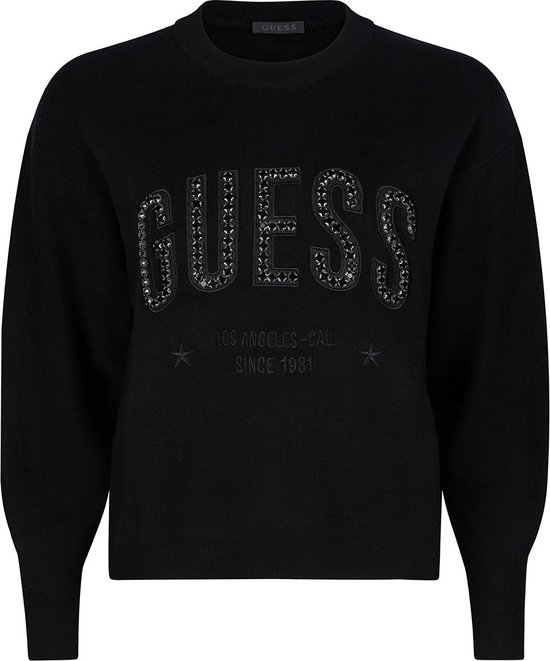 Pull Femme Guess Estelle RN LS - Zwart - Taille S