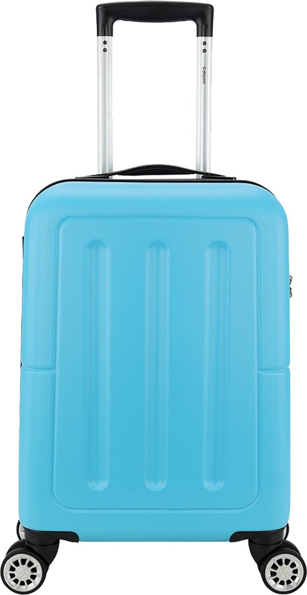Decent NEON-FIX Handbagage koffer 55x35x20 cm- Handbagage trolley 32 liter- Lichtgewicht koffer - Reiskoffer - Veilig Cijferslot – Spinner handbagage 55 cm - Blauw