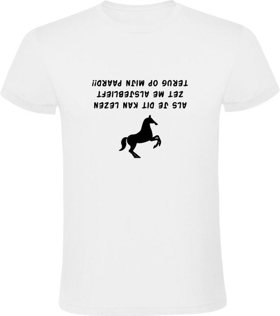 Équitation | T-shirt homme |  cheval | école d'équitation | journée des animaux | animal | poney | Blanc
