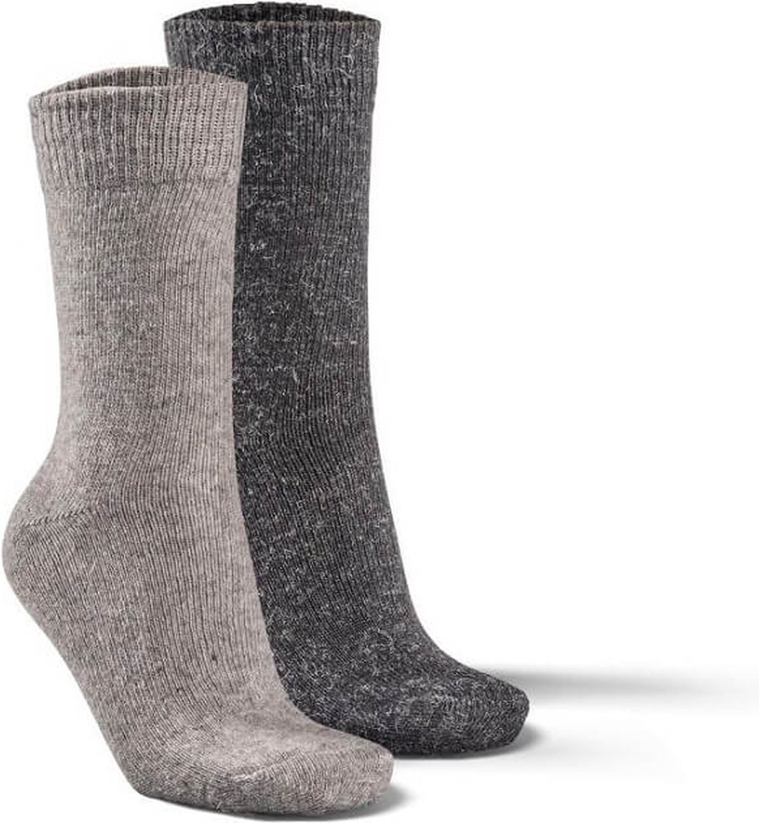 Fellhof Alpaca sokken maat 43-46 – grijs/antraciet – alpacawol – wollen sokken – warme sokken temperatuurregulerend – vochtregulerend – geurloos – ademend – comfortabel – zacht