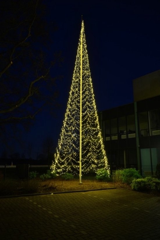 Fairybell LED Buiten Kerstboom voor in de vlaggenmast - 12 meter - 4000 LEDs - Warm wit - Fairybell