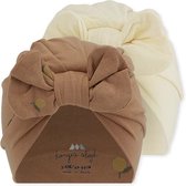 Konges Slojd Bambi turban baby Brown Lemon/Vanilla