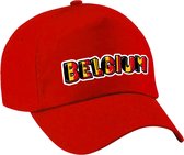 Bellatio Decorations Belgie landen / voetbal / EK / WK pet - volwassenen - rood