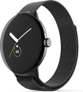 SmartphoneClip® Milanees Zwart Bandje geschikt voor Google Pixel Watch 1 en 2