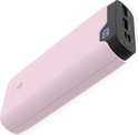 iMoshion® Powerbank 20.000 mAh - Snellader & batterij LED-display - USB, USB C & Micro USB - Universele Powerbank voor o.a. Apple iPhone / Samsung - Roze