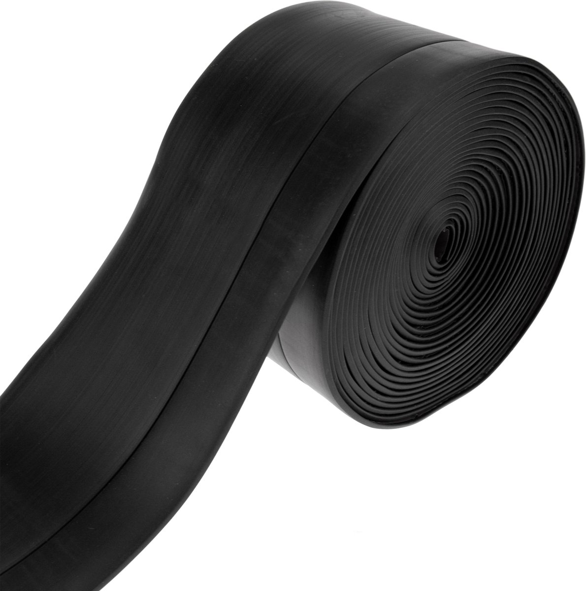 PrimeMatik - Flexibele zelfklevende plint 50 x 20 mm. Lengte 5 m zwart