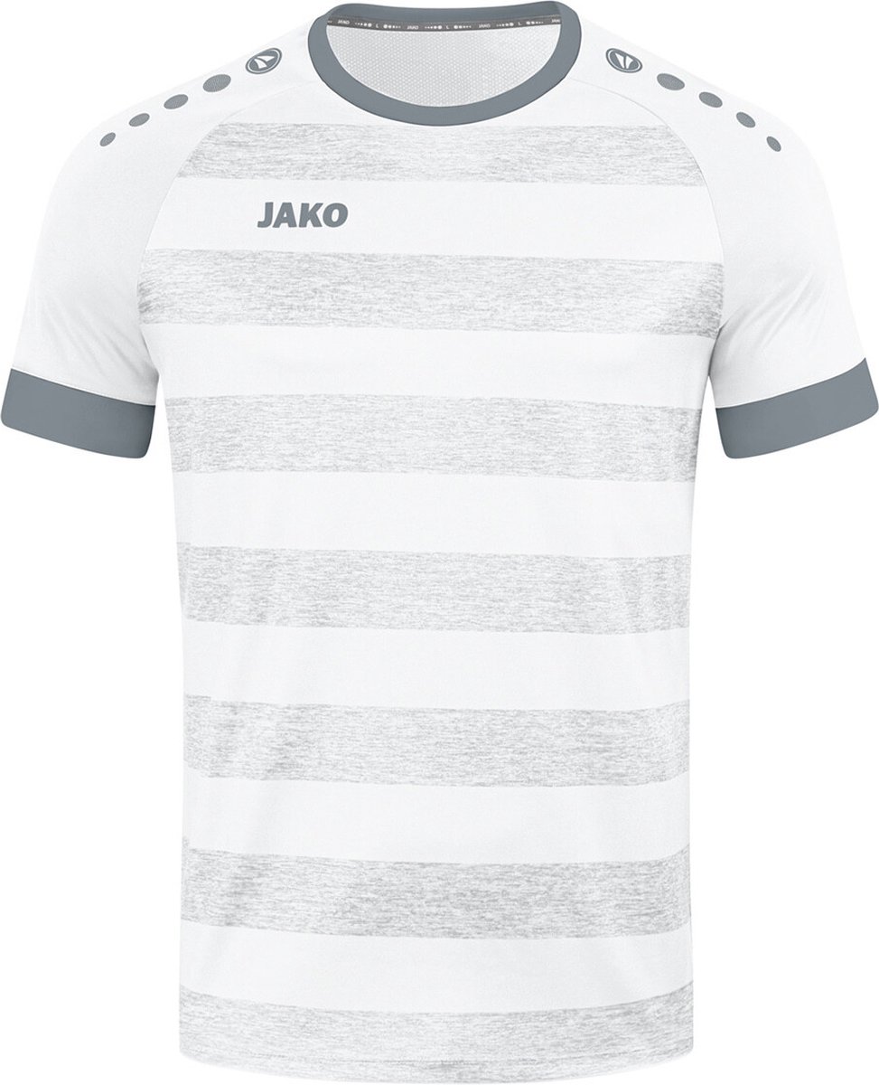 Jako Celtic Melange Shirt Korte Mouw Heren - Wit / Steengrijs | Maat: L