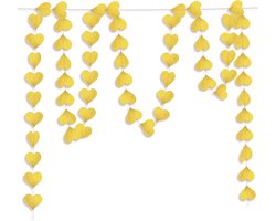 Hartjes Decoratie Valentijn Slinger Romantische Versiering Gender Reveal Versiering Geboorte Babyshower Goud – 4 Meter