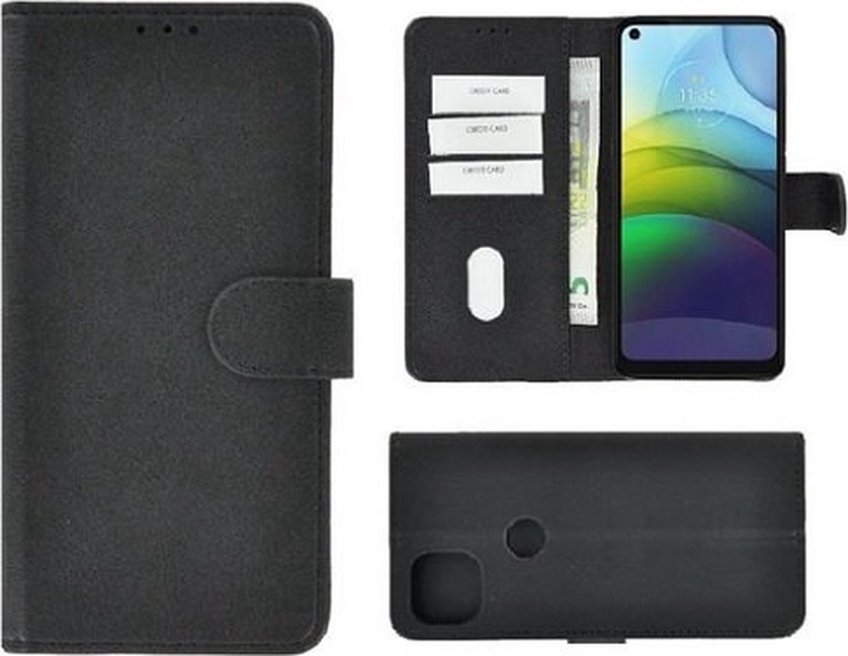 Motorola G9 Power Hoesje Met Pasjeshouder Bookcase Zwart