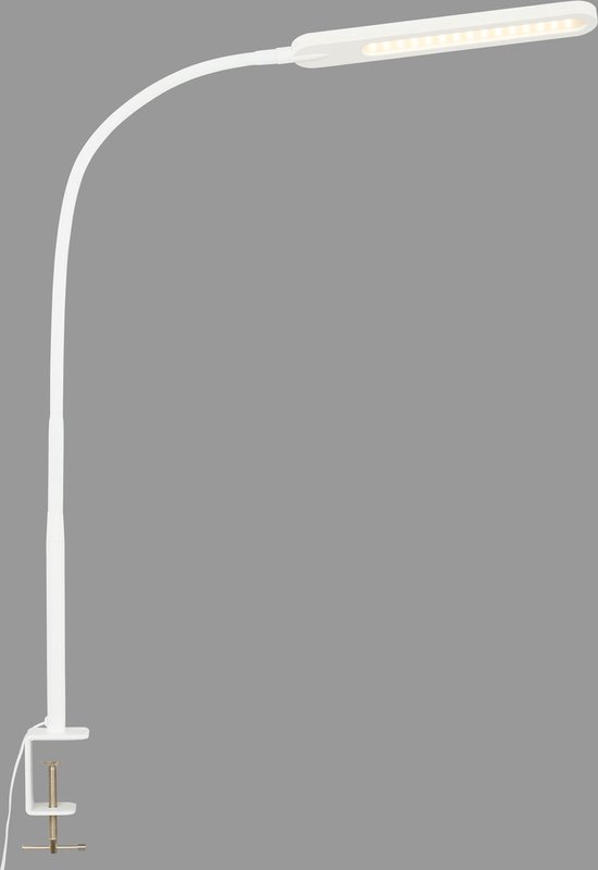 Briloner Leuchten SERVO - clamp-on armaturen - 2389- 016 - CCT kleurtemperatuurregeling - incl. touch schakelaar op armatuurkop - dimbaar in stappen - memory functie - incl. 1,8 m voedingskabel - IP20 - 20.000 branduren - 50 x 8 x 40 cm