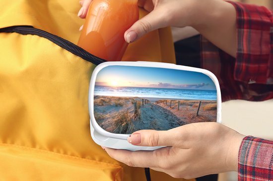 Corbeille à pain Wit - Lunch box - Lunch box - Plage - Mer - Soleil - Dune - 18x12x6 cm - Adultes