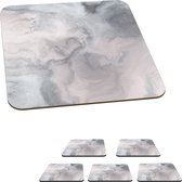 Onderzetters voor glazen - Wolken - Abstract - Verf - 10x10 cm - Glasonderzetters - 6 stuks