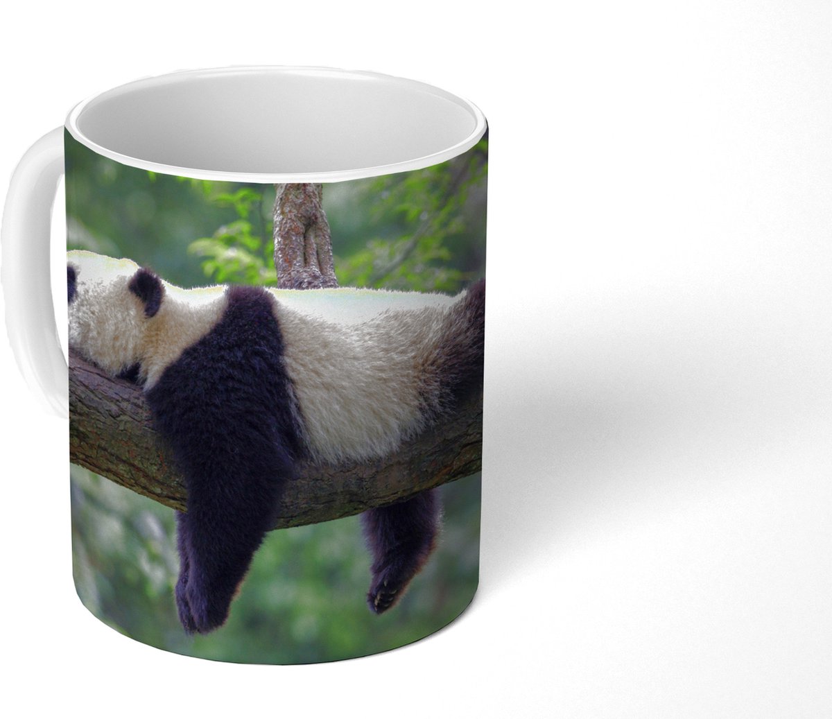 Mok - Koffiemok - Panda - Boom - Dieren - Natuur - Mokken - 350 ML - Beker - Koffiemokken - Theemok