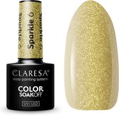 Claresa UV/LED Gellak Sparkle #6 – 5ml. - Glitter, Goud - Glitters - Gel nagellak