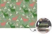 Kerst Tafelkleed - Kerstmis Decoratie - Tafellaken - Patronen - Christmas - Rendier - 170x130 cm - Kerstmis Versiering