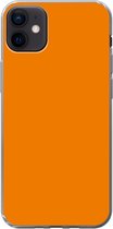 Geschikt voor iPhone 12 mini hoesje - Oranje - Seizoenen - Herfst - Kleur - Siliconen Telefoonhoesje
