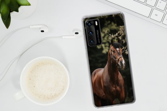 Coque Huawei P40 - Cheval - Branches - Portrait - Coque de téléphone en Siliconen