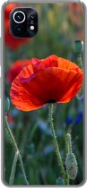Geschikt voor Xiaomi Mi 11 hoesje - Kleurrijke Klaprozen in Nederland - Siliconen Telefoonhoesje