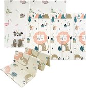 OPVOUWBARE Baby Speelmat - DUBBELZIJDIG Speelkleed incl. opbergtas - EXTRA DIK - 180x200x1,5cm - Foam mat - Lion/Panda
