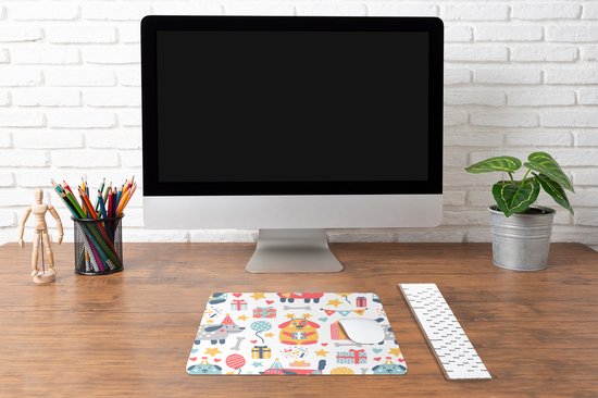 Bureau onderlegger 40x30 cm - Muismat Patronen - Verjaardag - Hond - Bureaulegger xl - Desk mat beschermer - Computer muismatten