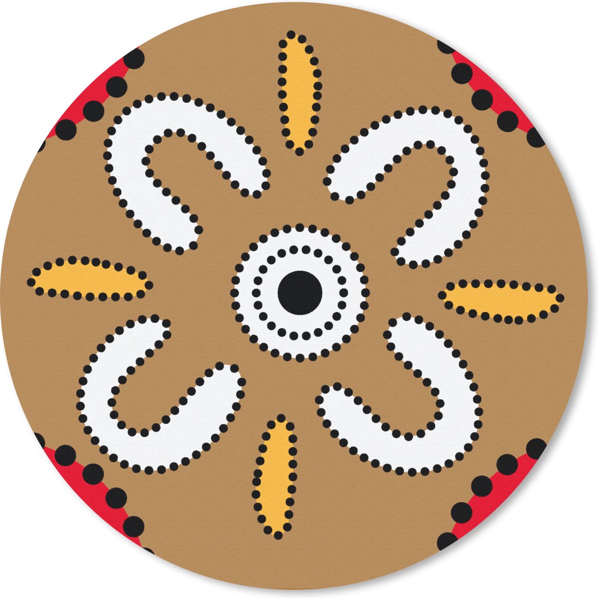 Muismat rond 30x30 cm - Mousepad Design - Bloemen - Stippen - Ronde muismatten