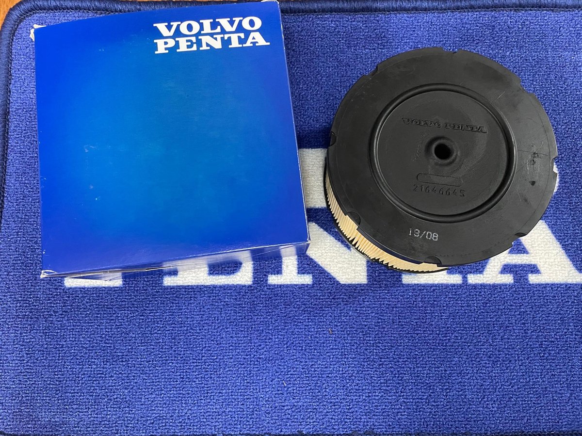 Volvo Penta luchtfilter 21646645 rond voor D3 A-C (voor modeljaar 2009), TMD41, TAMD41, AQD41, AQAD41, MD31, TMD31, TAMD31, AQAD31, KAD32