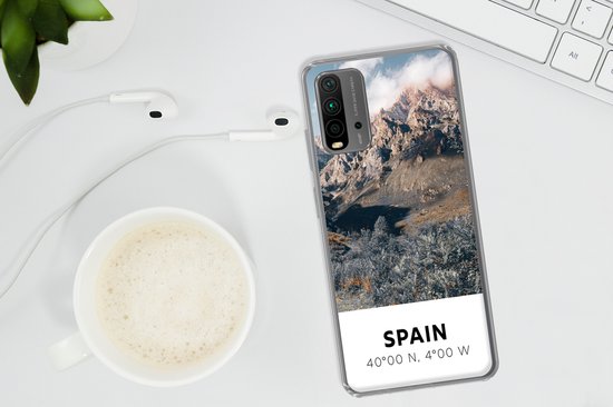 Telefoonhoesje Geschikt voor Xiaomi Geschikt voor Redmi 9T hoesje - Spanje - Bergen - Zomer - Siliconen Telefoonhoesje Telefoonhoesje